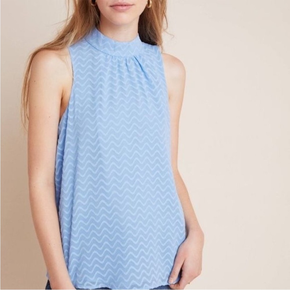 Anthropologie Maeve light blue halter Womens XS